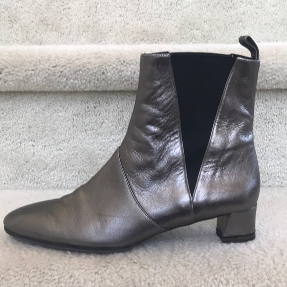 Robert Clergerie Silver Metallic Ankle Boots - Picture 6 of 16